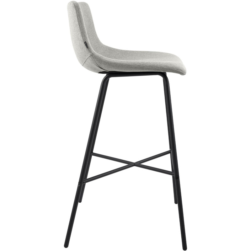 Tabouret de bar en tissu Altona gris