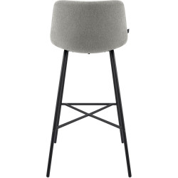 Tabouret de bar en tissu Altona gris