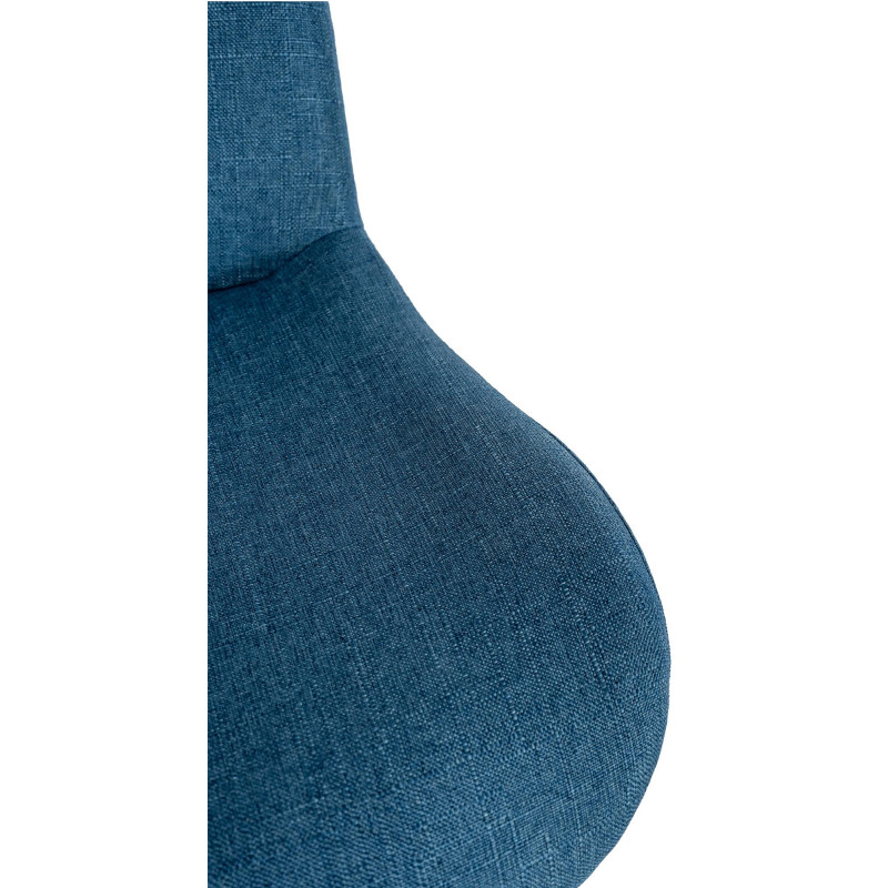 Banqueta Solon, tecido branco, azul