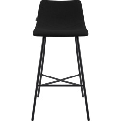 Tabouret de bar en tissu Altona noir