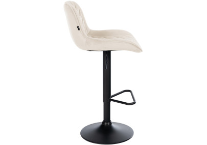 Set di 2 sgabelli da bar Kasson velluto crema