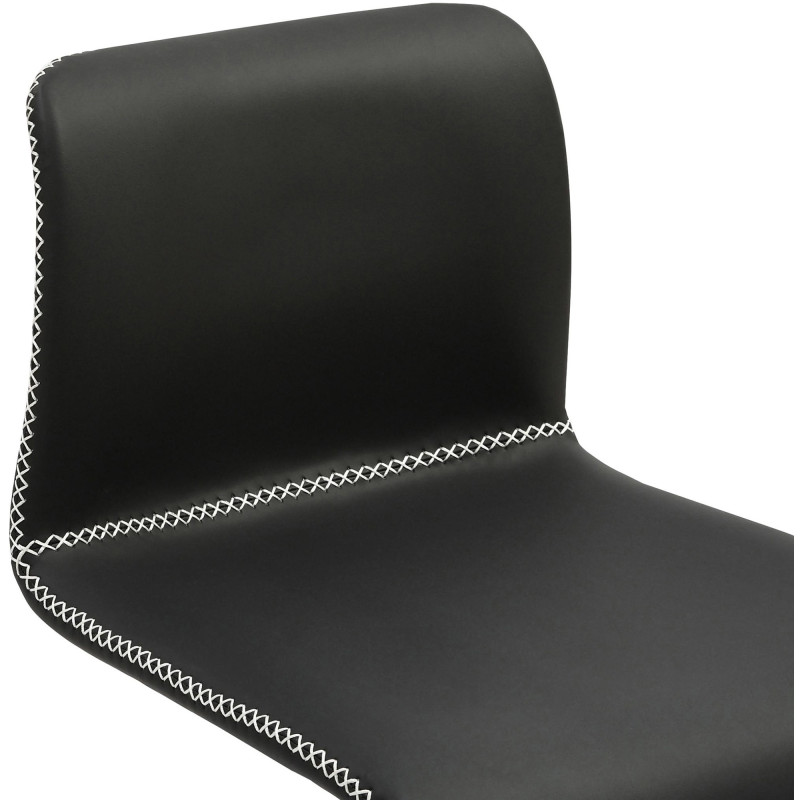 Tabouret de bar Henchy, similicuir noir