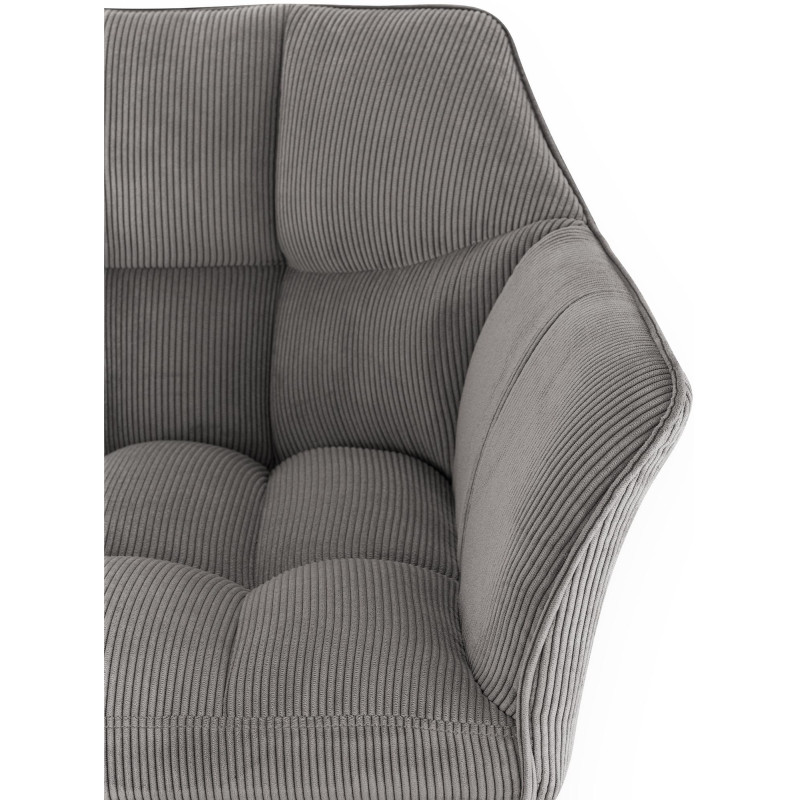 Banqueta de bar Damaso W Cord, cor taupe