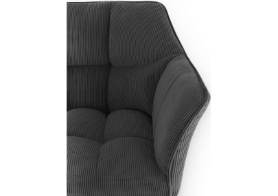 Sgabello da bar Damaso W Cord grigio scuro