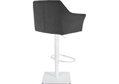 Taburete de bar Damaso W Cord gris oscuro