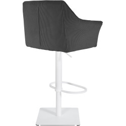 Tabouret de bar Damaso W Cord gris foncé