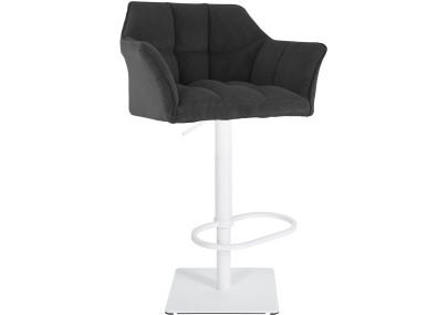 Sgabello da bar Damaso W Cord grigio scuro
