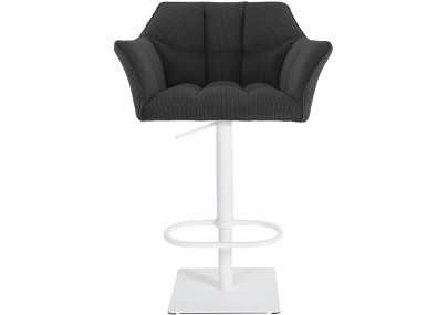Tabouret de bar Damaso W Cord gris foncé