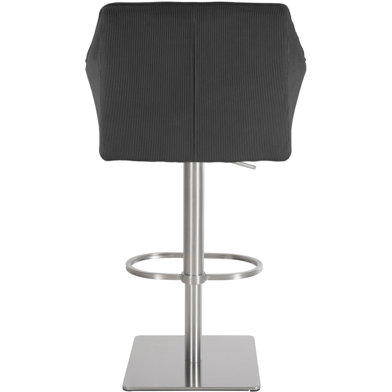 Tabouret de bar Damaso E Cord gris foncé