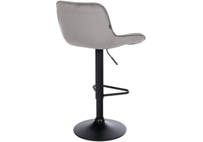 Ensemble de 2 tabourets de bar Kasson en velours gris