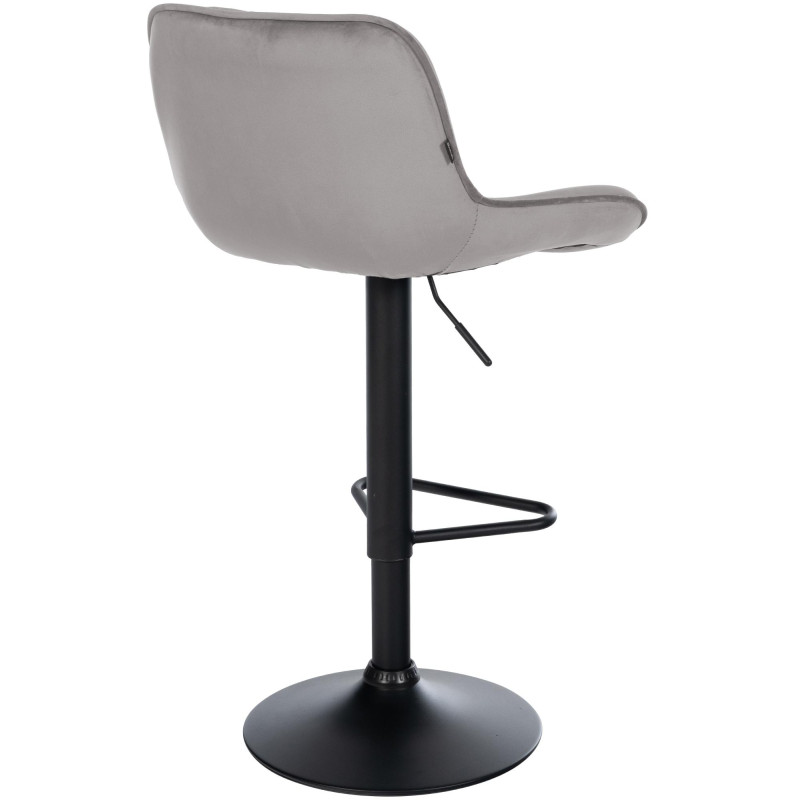 Ensemble de 2 tabourets de bar Kasson en velours gris