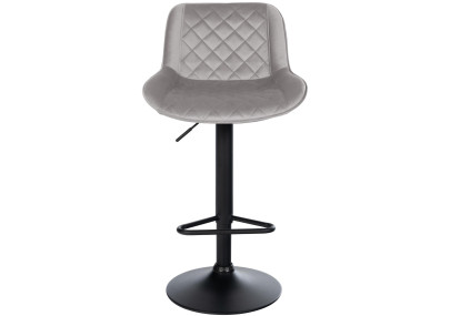 Set di 2 sgabelli da bar Kasson velluto grigio