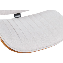 Set di 2 sgabelli da bar Clawson, tessuto noce nero/crema