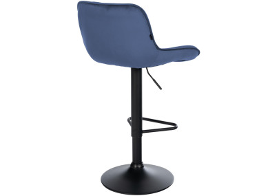 Juego de 2 taburetes de bar Kasson de terciopelo, azules