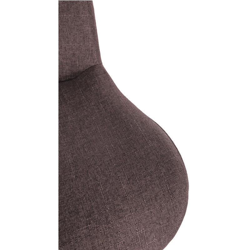 Ensemble de 2 tabourets de bar Solon, tissu blanc brun foncé