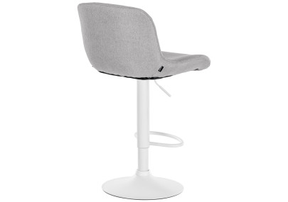 Set di 2 sgabelli da bar Solon White Fabric grigio chiaro