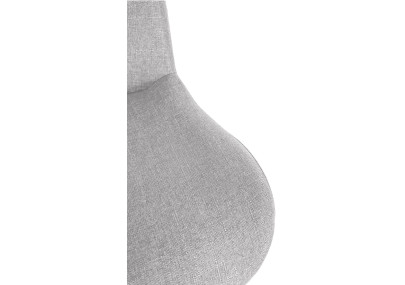 Set di 2 sgabelli da bar Solon White Fabric grigio chiaro