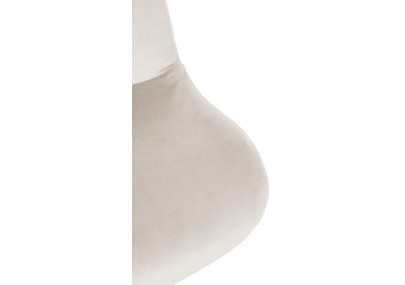 Set di 2 sgabelli da bar Solon, velluto bianco, crema