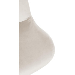 Set di 2 sgabelli da bar Solon, velluto bianco, crema