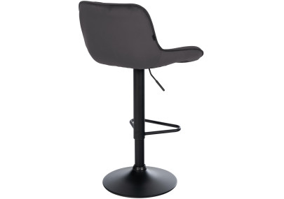 Lot de 2 tabourets de bar Kasson en velours noir