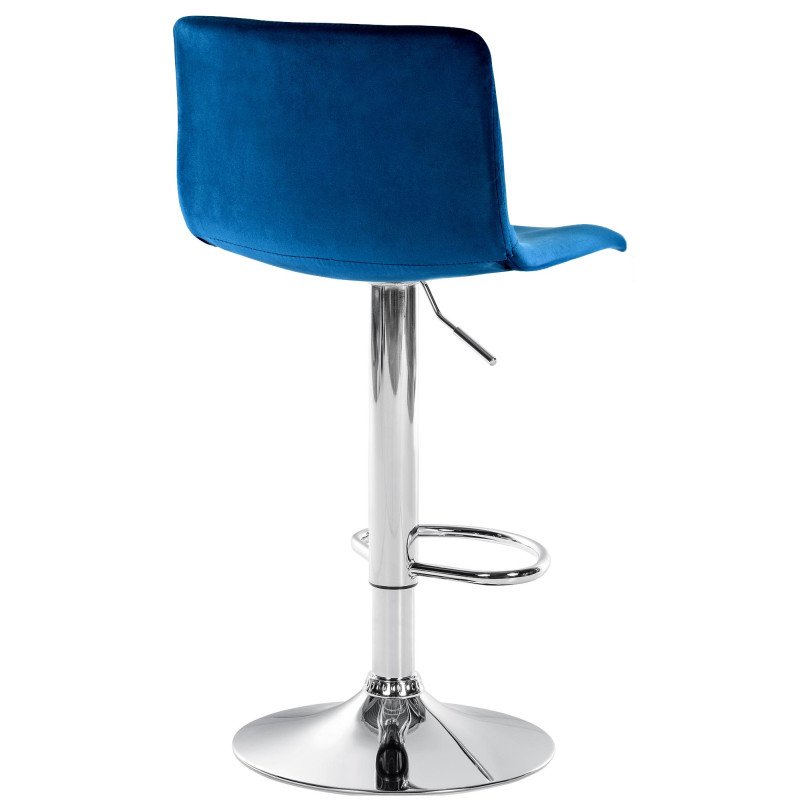 Tabouret de bar en velours Hoover C bleu