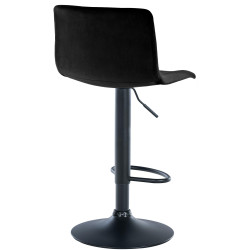 Tabouret de bar en velours Hoover B noir