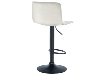 Sgabello da bar in velluto Hoover B crema