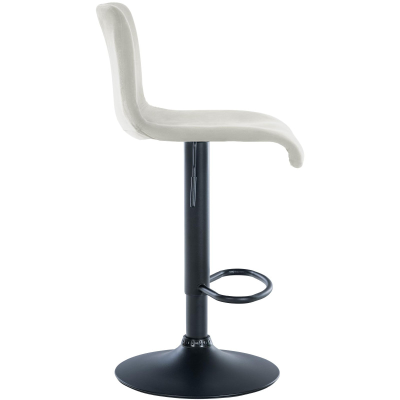Tabouret de bar en velours Hoover, couleur crème B