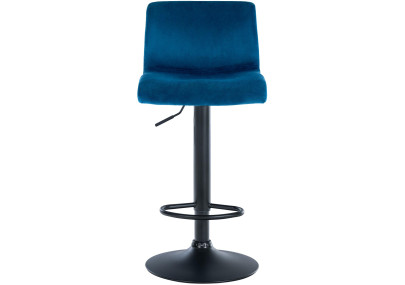 Sgabello da bar in velluto Hoover, blu