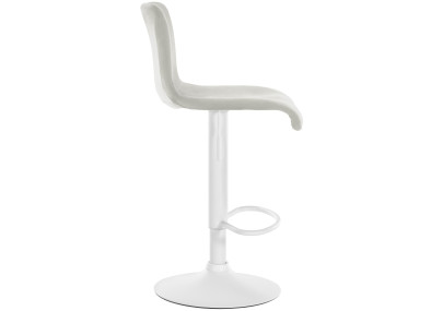 Taburete de bar Hoover de terciopelo color crema