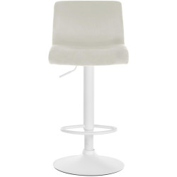 Tabouret de bar en velours Hoover W crème
