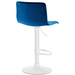 Tabouret de bar en velours Hoover, bleu