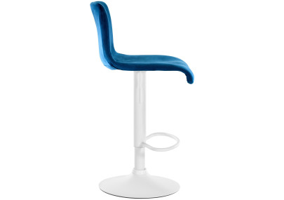 Taburete de bar Hoover de terciopelo, azul