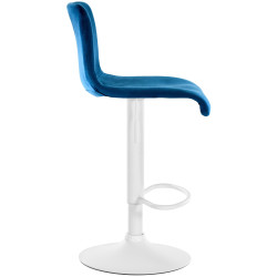 Tabouret de bar en velours Hoover, bleu