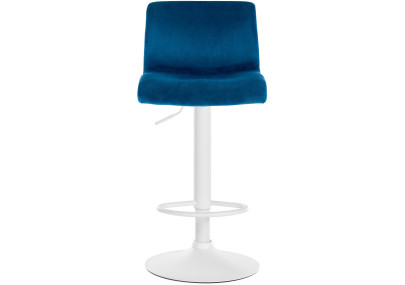 Sgabello da bar in velluto Hoover, blu
