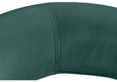 Tabouret de bar Olinda velours blanc vert