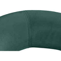 Tabouret de bar Olinda velours blanc vert