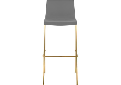 Banqueta alta Hoover, de plástico, com 4 pés, cinza dourado