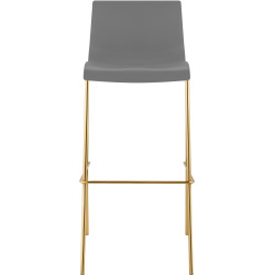 Tabouret de bar Hoover, en plastique, à 4 pieds, doré gris