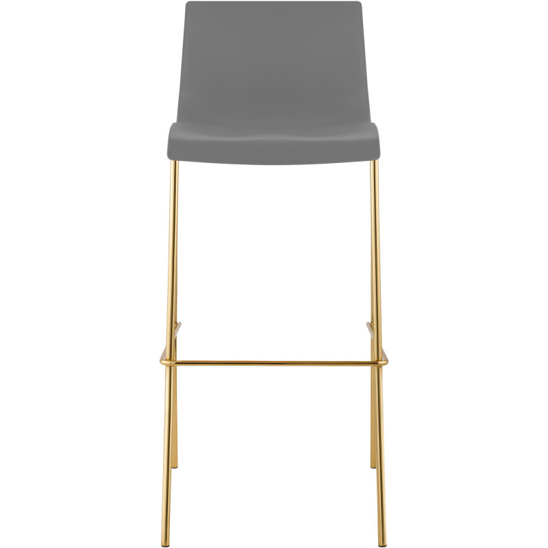 Tabouret de bar Hoover, en plastique, à 4 pieds, doré gris