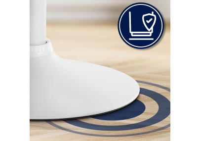 Tabouret de bar Olinda velours blanc crème