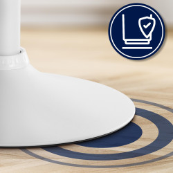 Tabouret de bar Olinda en velours, blanc/crème