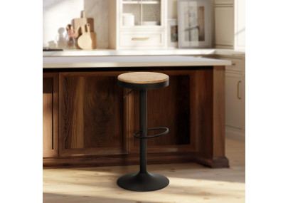 Conjunto de 2 taburetes de bar Pitas natural