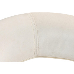 Tabouret de bar Olinda, velours, blanc crème