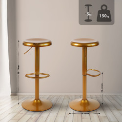 Ensemble de 2 tabourets de bar Williston or