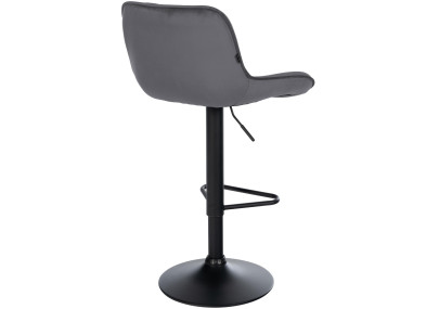 Conjunto de 2 taburetes de bar Kasson de terciopelo gris oscuro