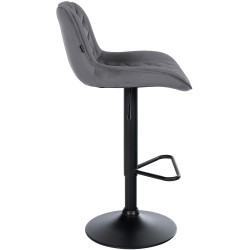 Conjunto de 2 taburetes de bar Kasson de terciopelo gris oscuro