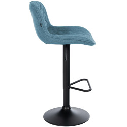 Conjunto de 2 taburetes de bar de tela Kasson azul