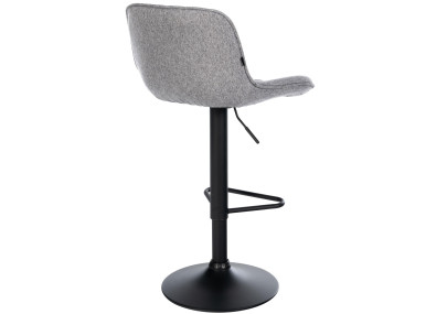 Lot de 2 tabourets de bar Kasson, revêtement en tissu gris