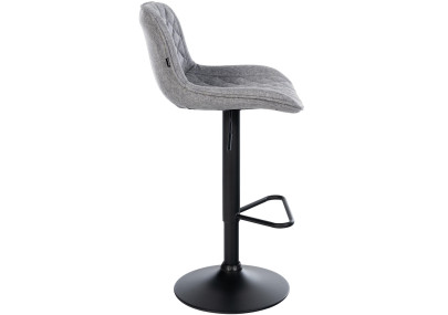 Conjunto de 2 taburetes de bar de tela Kasson gris